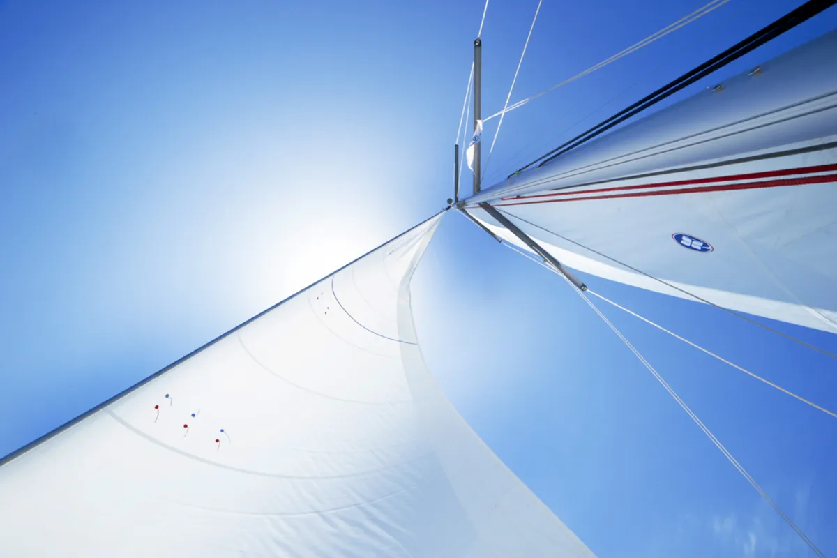 Deck of Marianna, a Jeanneau Sun Odyssey 410 sailboat at Gouvia, Greece