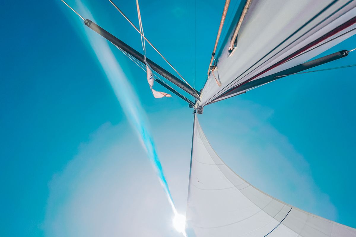 Deck of Marianna, a Jeanneau Sun Odyssey 410 sailboat at Gouvia, Greece