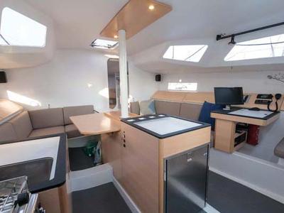 Salon of Windrausch, a Pogo Structures Pogo 36 sailboat at Grad Biograd na Moru, Croatia
