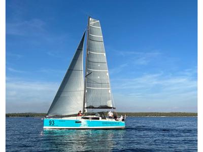 Exterior view of Windrausch, a Pogo Structures Pogo 36 sailboat at Grad Biograd na Moru, Croatia