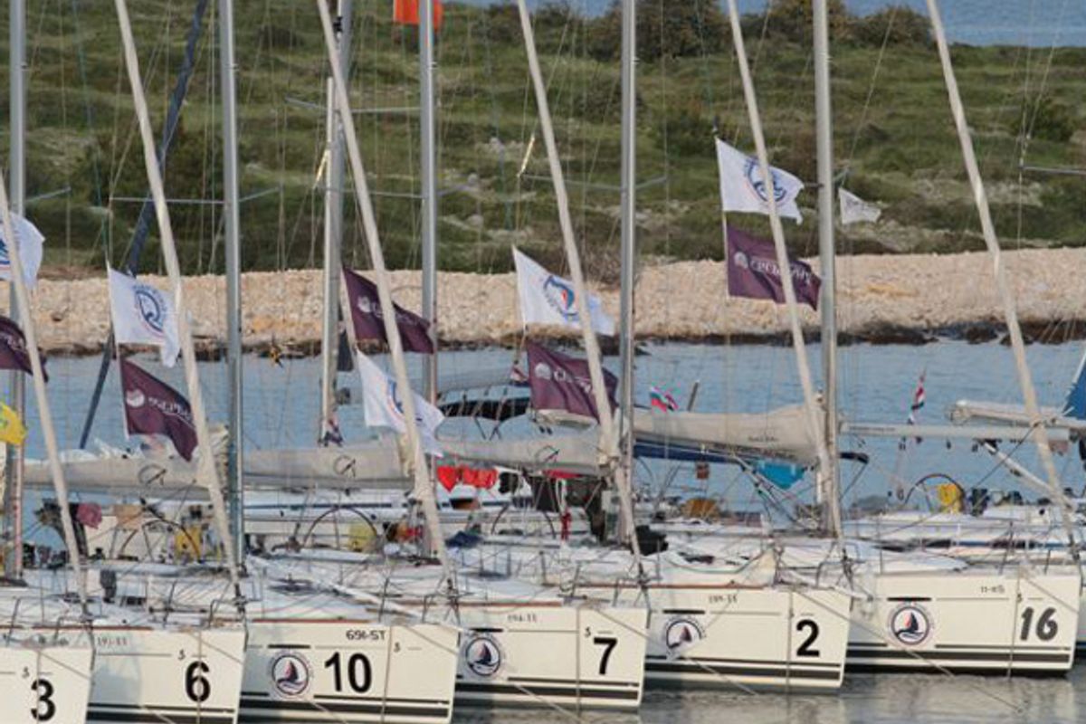Exterior view of Leo, a Beneteau First 35 sailboat at Jezera, Croatia