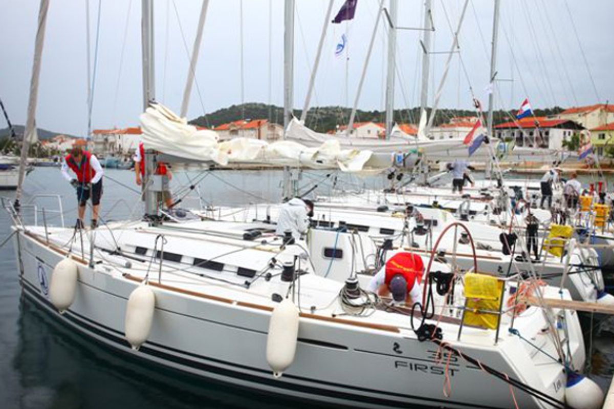 Exterior view of Leo, a Beneteau First 35 sailboat at Jezera, Croatia