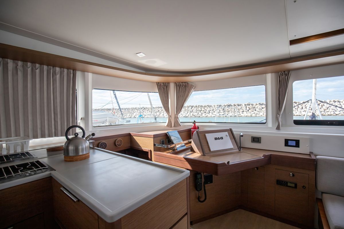 Salon of Cassata - Standard Line, a Lagoon 46 catamaran at Salerno, Italy
