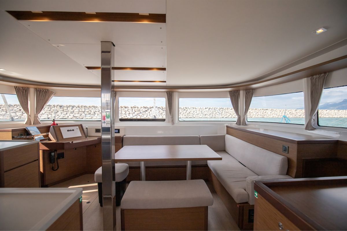 Salon of Cassata - Standard Line, a Lagoon 46 catamaran at Salerno, Italy