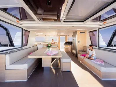 Didymos, a Bali Bali 5.4 catamaran at Palermo, Italy