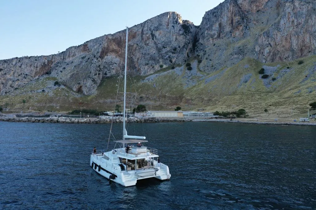 Didymos, a Bali Bali 5.4 catamaran at Palermo, Italy