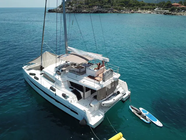 Didymos, a Bali Bali 5.4 catamaran at Palermo, Italy