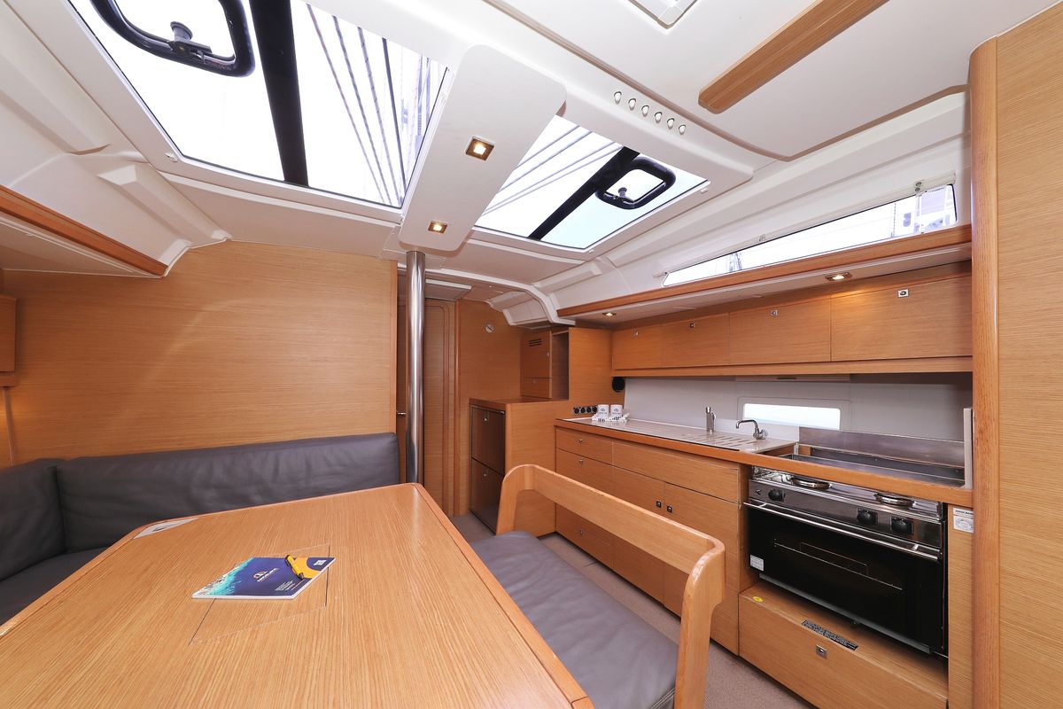 Salon of Good Friends, a Dufour 430 GL sailboat at Grad Trogir, Croatia