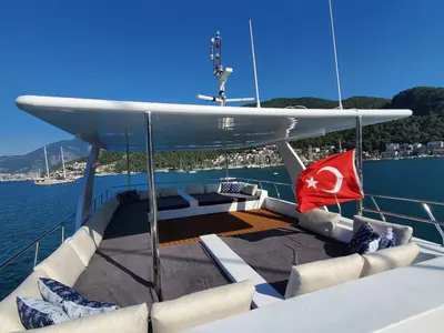 Head on Lagertha, a Custom Made MY Lagertha yacht at Fethiye, Turkey