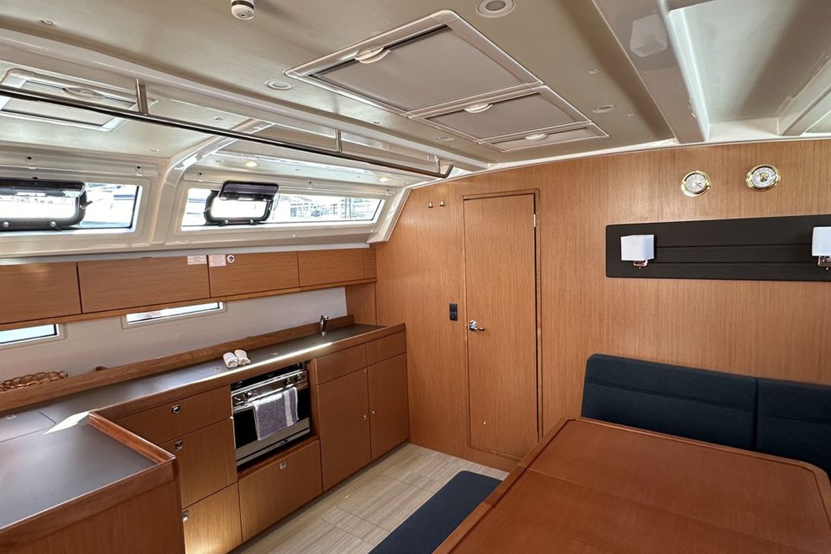 Galley of Iskra, a Bavaria Cruiser 46 sailboat at Split, Croatia