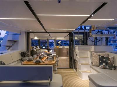 Salon of Moorings 4600 Exclusive, a Leopard 46 catamaran at Road Town, British Virgin Islands