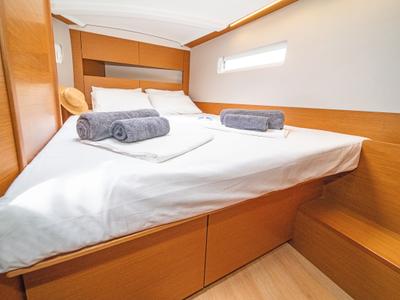 Cabin on Henry Every, a Jeanneau Sun Odyssey 410 sailboat at Municipal Unit of Rhodes, Greece