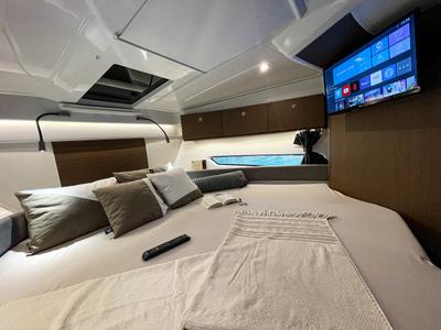 Cabin on ARYA, a Beneteau Antares 9 OB motorboat at Split, Croatia