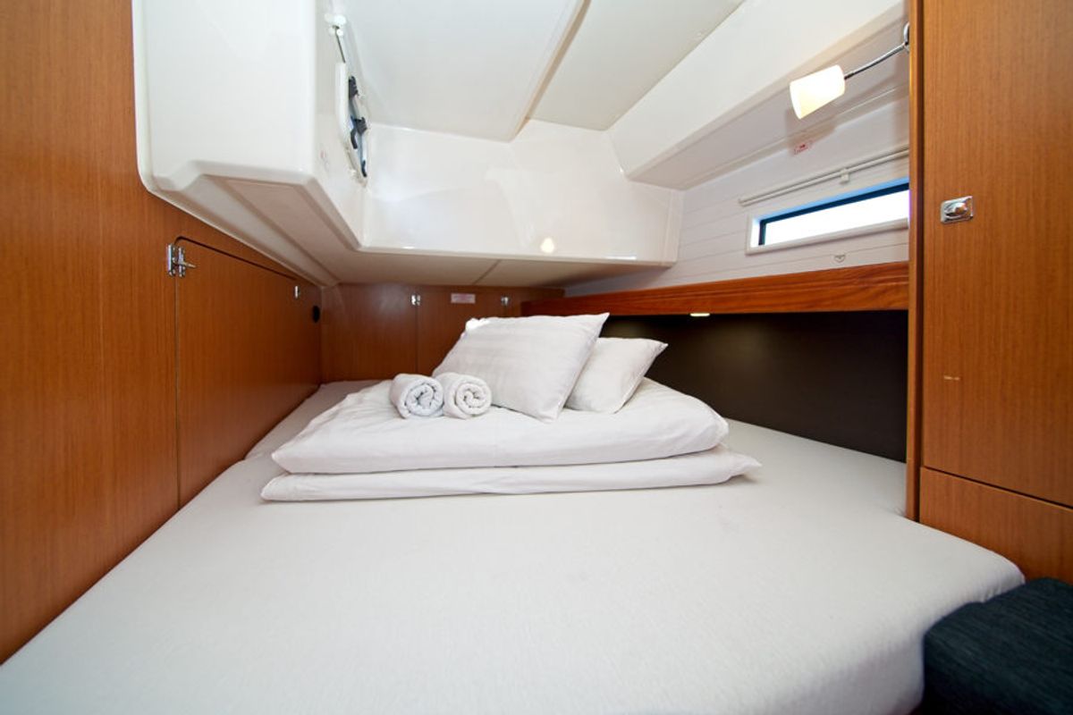 Cabin on MH 50, a Bavaria Cruiser 46 sailboat at Murter, Croatia