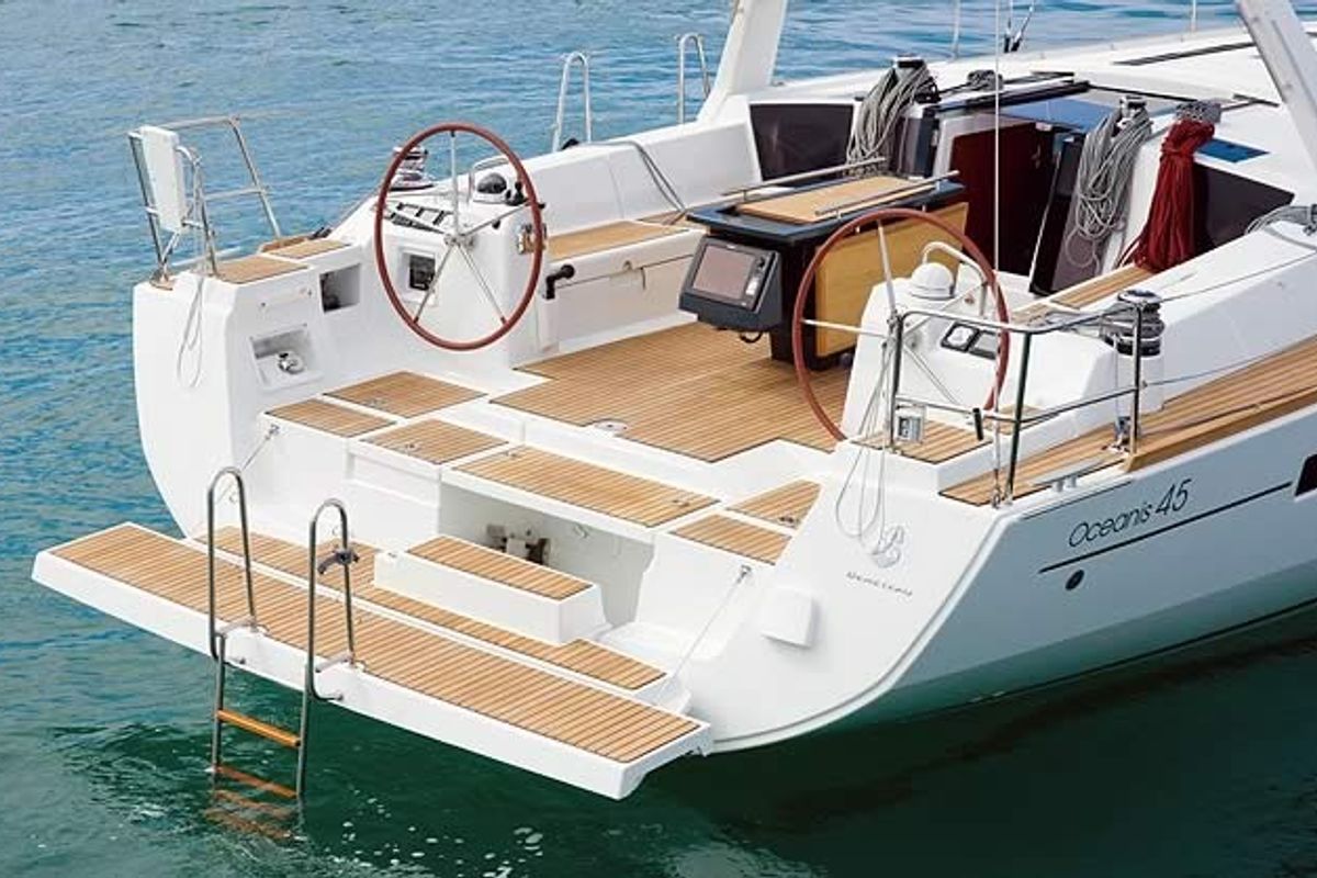 Cockpit of Nabucco: Aft cabin #2 (Cabin charter - 2 pax) Fully Crewed, ALL EXPENSES, a Beneteau Oceanis 48 sailboat at Grad…