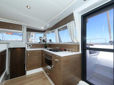 Galley of Altair, a Bali 4.2 catamaran at Grad Biograd na Moru, Croatia