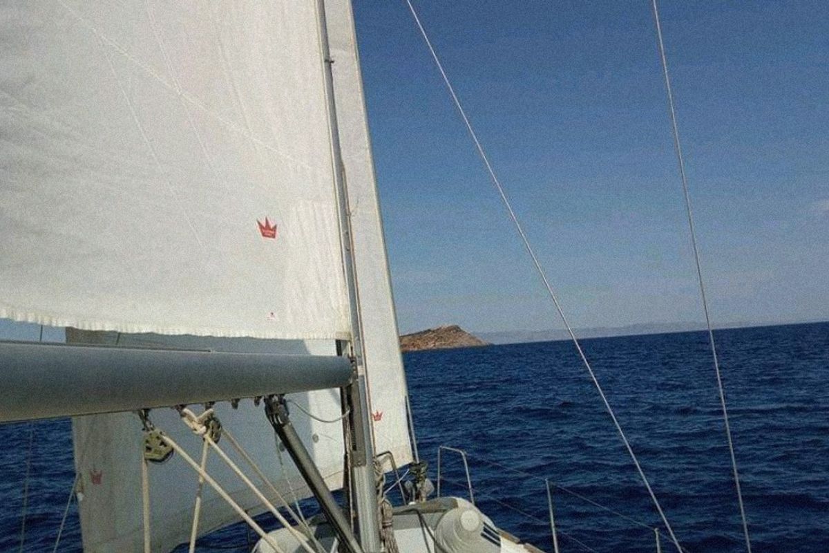 Exterior view of Christiana, a Beneteau Oceanis 34 sailboat at Municipal Unit of Nea Peramos, Greece