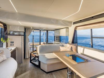 Salon of Riaz Tahia, a Absolute Yachts Absolute 47 Fly motorboat at Primošten, Croatia