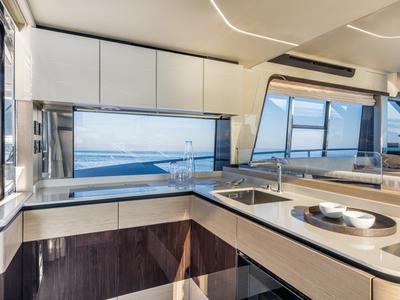 Galley of Riaz Tahia, a Absolute Yachts Absolute 47 Fly motorboat at Primošten, Croatia