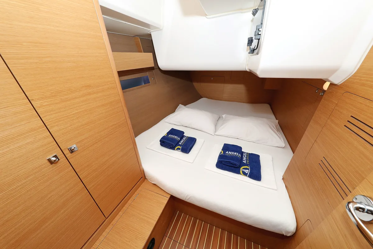 Cabin on Delta, a Dufour 412 GL sailboat at Grad Biograd na Moru, Croatia