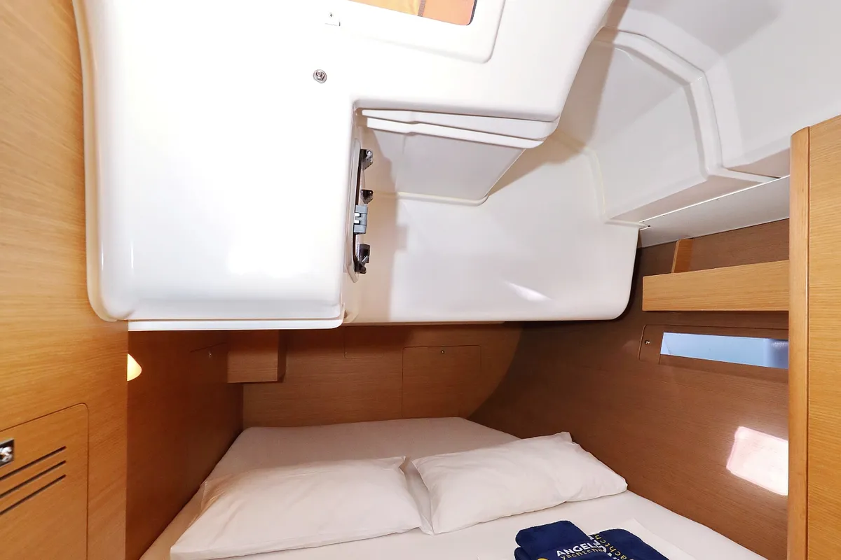 Cabin on Delta, a Dufour 412 GL sailboat at Grad Biograd na Moru, Croatia