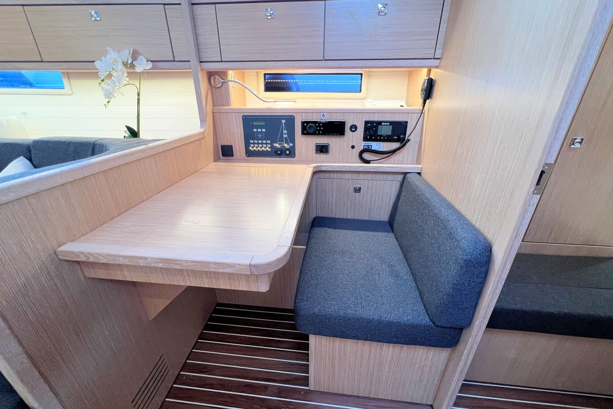 Salon of Panda III, a Bavaria Cruiser 41 sailboat at Grad Pula, Croatia