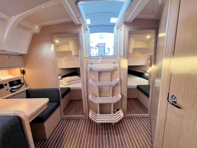 Salon of Panda III, a Bavaria Cruiser 41 sailboat at Grad Pula, Croatia