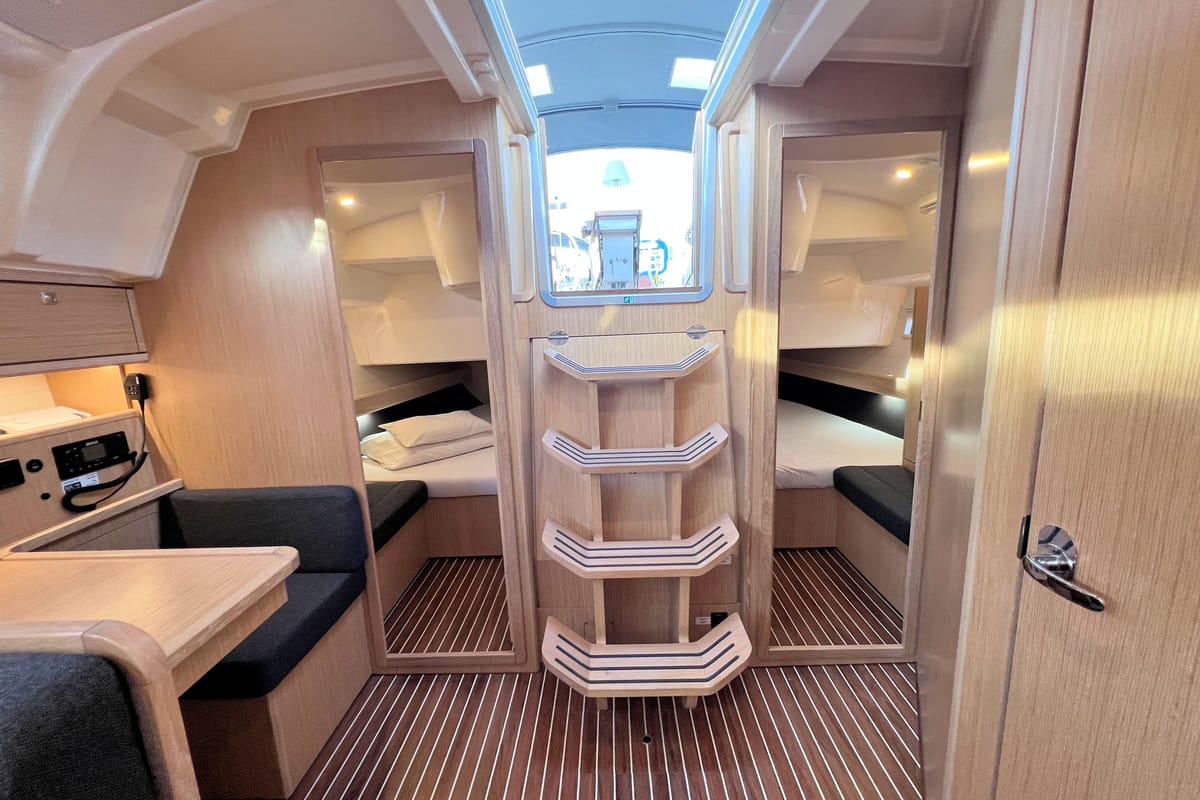 Salon of Panda III, a Bavaria Cruiser 41 sailboat at Grad Pula, Croatia