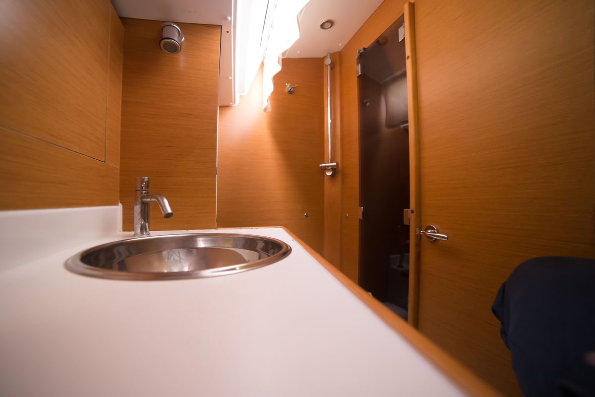 Head on Leonidas, a Jeanneau Sun Odyssey 409 sailboat at Marina Delta Kallithea, Greece