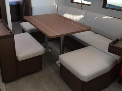 Salon of Filira, a Beneteau Oceanis 46.1 sailboat at Municipal Unit of Palairos, Greece