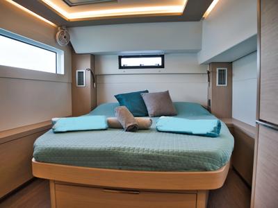 Cabin on Calipso, a Lagoon 46 catamaran at Lu Palau/Palau, Italy