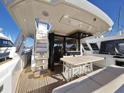Deck of Vegas, a Greenline 48 Fly yacht at Grad Biograd na Moru, Croatia