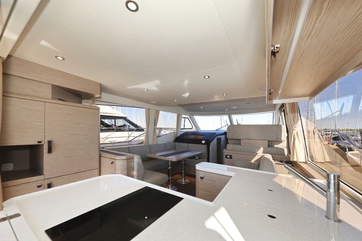 Galley of Vegas, a Greenline 48 Fly yacht at Grad Biograd na Moru, Croatia