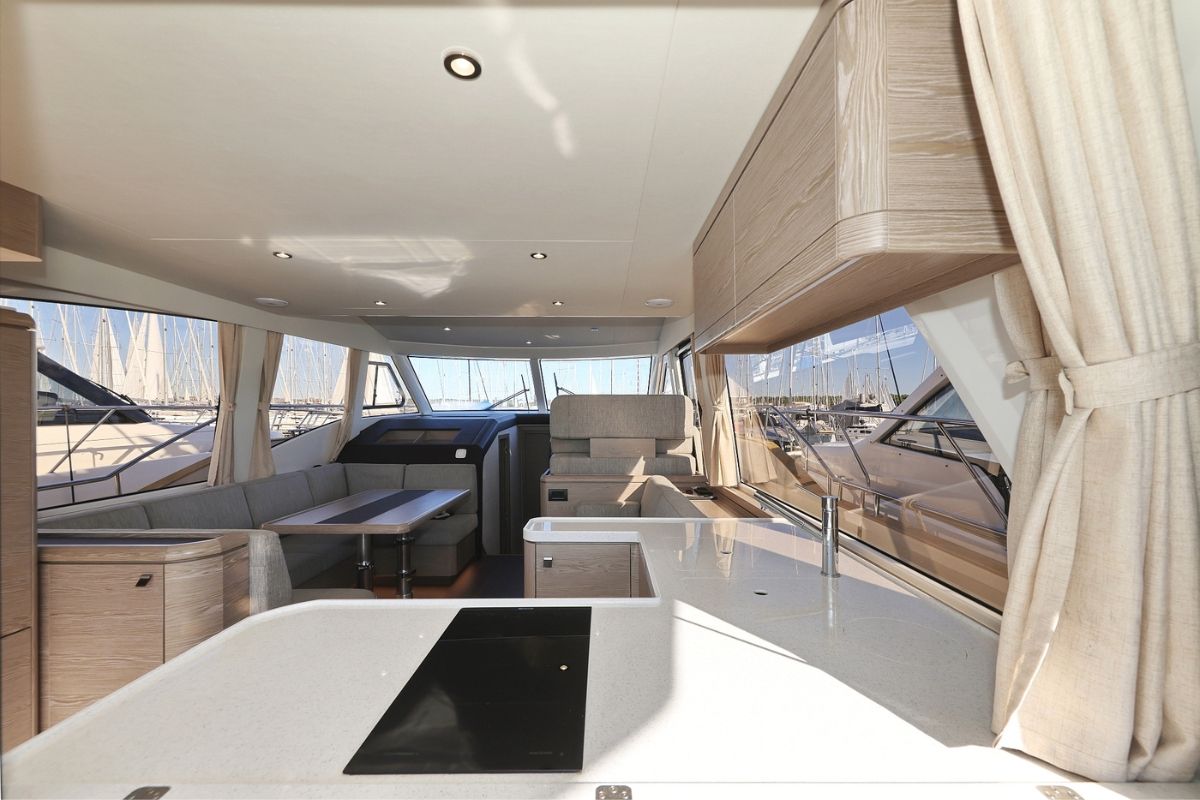 Galley of Vegas, a Greenline 48 Fly yacht at Grad Biograd na Moru, Croatia