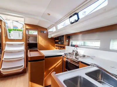 Galley of Diana - Standard line, a Jeanneau Sun Odyssey 440 sailboat at Tonnarella, Italy