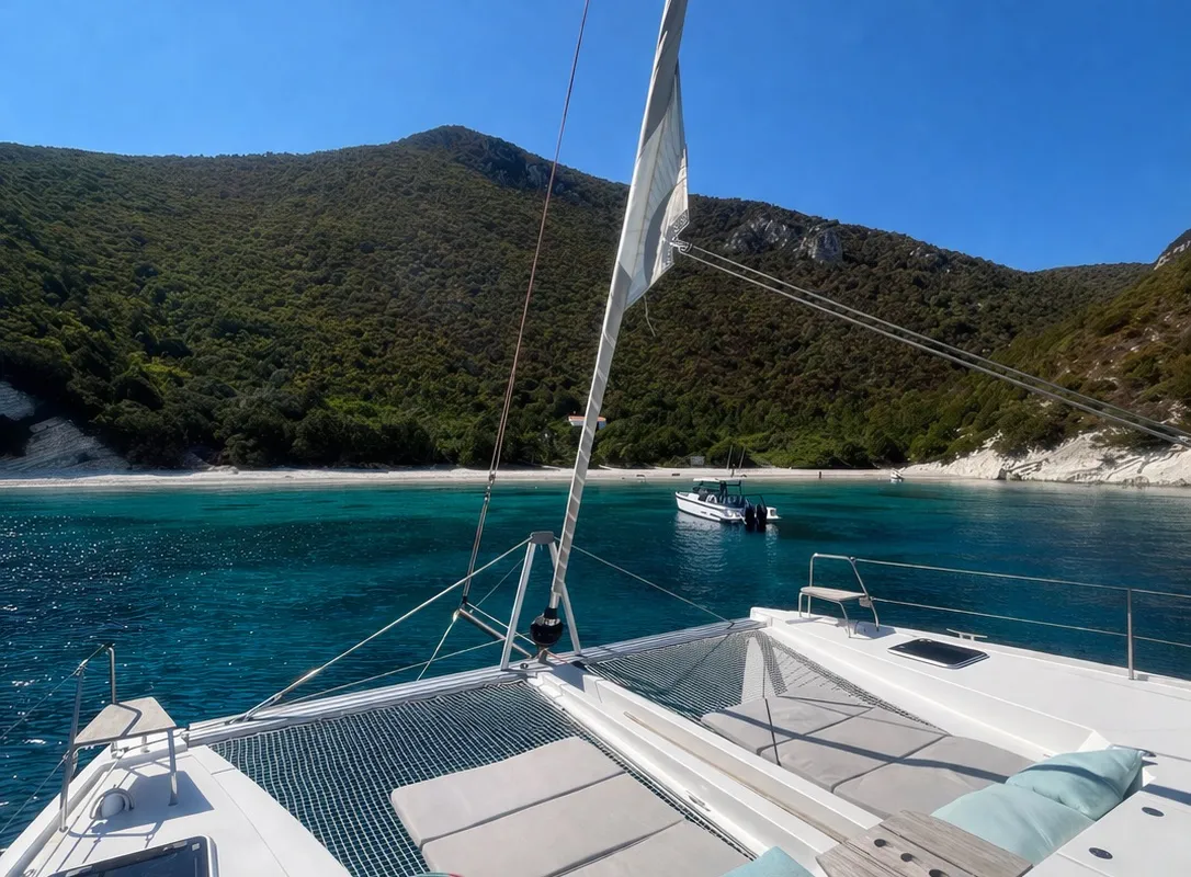 Origine, a Nautitech Nautitech 46 Fly catamaran at Athens, Greece