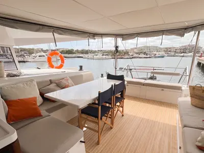 Origine, a Nautitech Nautitech 46 Fly catamaran at Athens, Greece