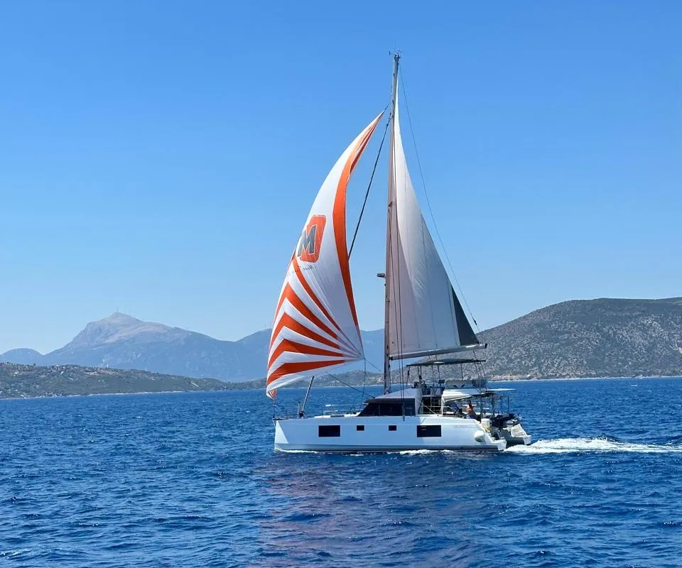 Origine, a Nautitech Nautitech 46 Fly catamaran at Athens, Greece