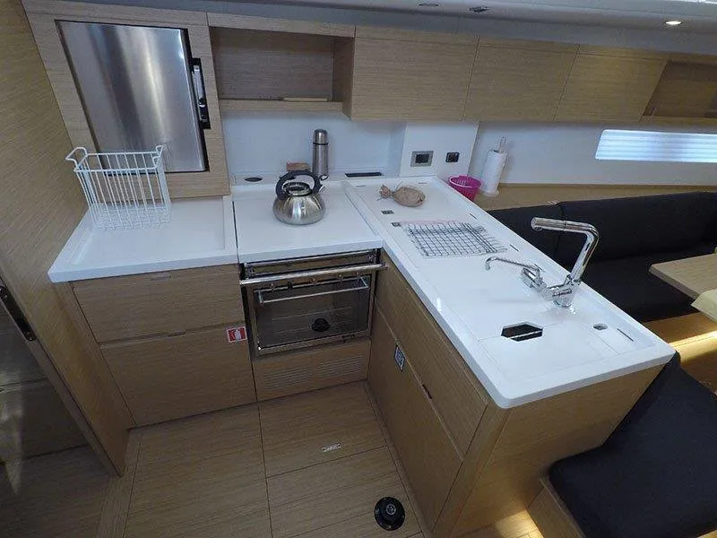 Galley of Aloha, a Cantiere Del Pardo (Grand Soleil) Grand Soleil 44 Performance sailboat at Grad Šibenik, Croatia