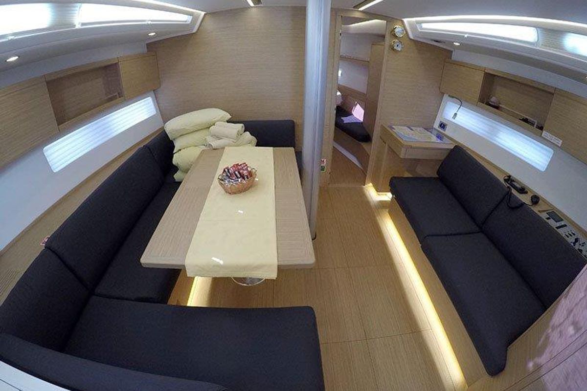 Salon of Aloha, a Cantiere Del Pardo (Grand Soleil) Grand Soleil 44 Performance sailboat at Grad Šibenik, Croatia