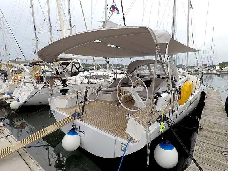 Cockpit of Aloha, a Cantiere Del Pardo (Grand Soleil) Grand Soleil 44 Performance sailboat at Grad Šibenik, Croatia