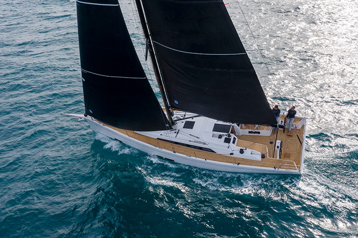 Exterior view of Aloha, a Cantiere Del Pardo (Grand Soleil) Grand Soleil 44 Performance sailboat at Grad Šibenik, Croatia
