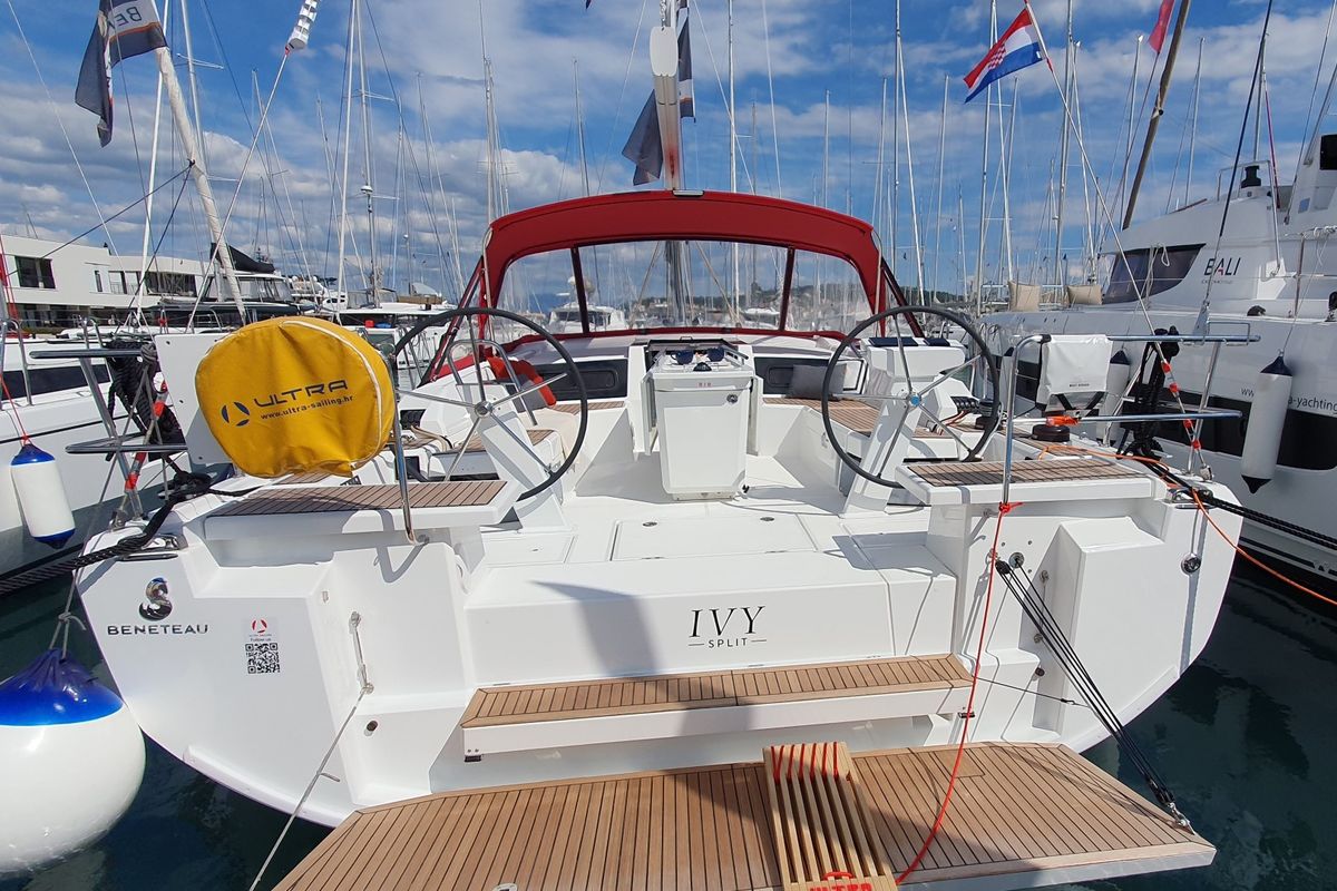 Exterior view of Ivy, a Beneteau Oceanis 46.1 sailboat at Split, Croatia