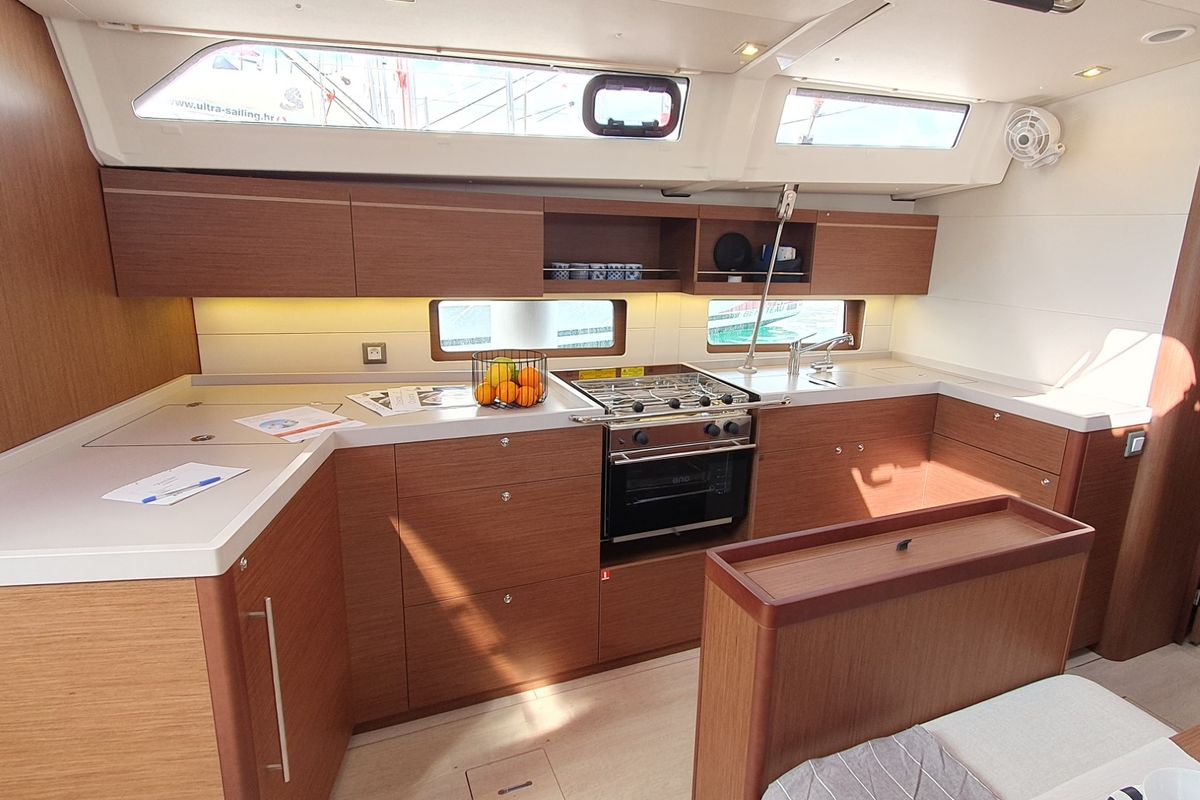 Galley of Ivy, a Beneteau Oceanis 46.1 sailboat at Split, Croatia