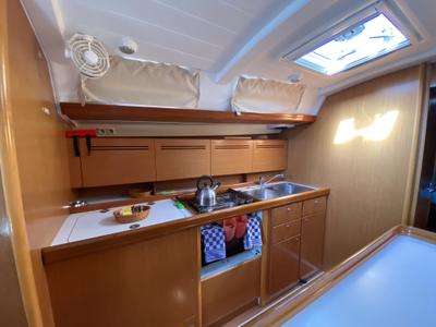 Galley of Take Five, a Beneteau Cyclades 50.5 sailboat at Fethiye, Turkey