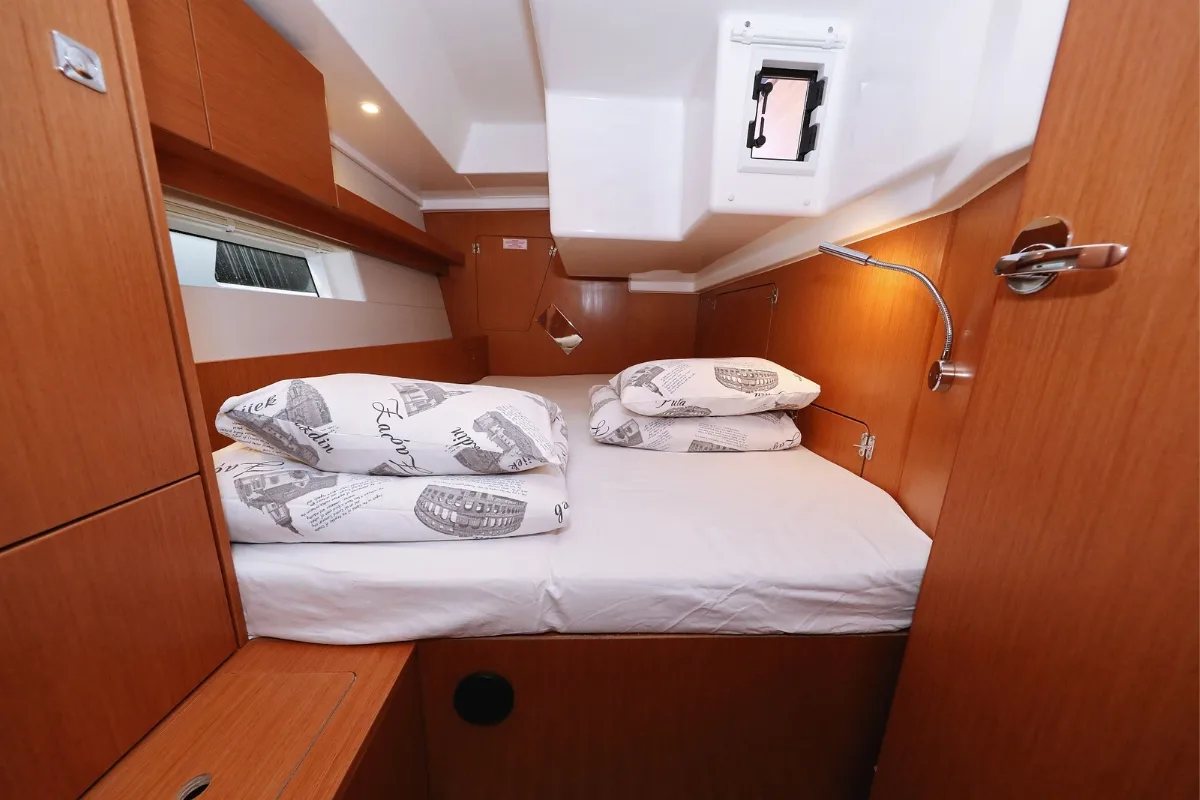 Cabin on Bella, a Bavaria C45 Holiday sailboat at Grad Biograd na Moru, Croatia