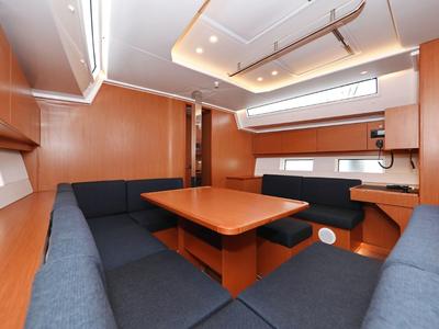 Salon of Bella, a Bavaria C45 Holiday sailboat at Grad Biograd na Moru, Croatia