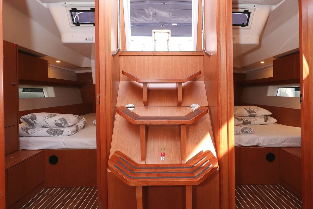 Cabin on Bella, a Bavaria C45 Holiday sailboat at Grad Biograd na Moru, Croatia