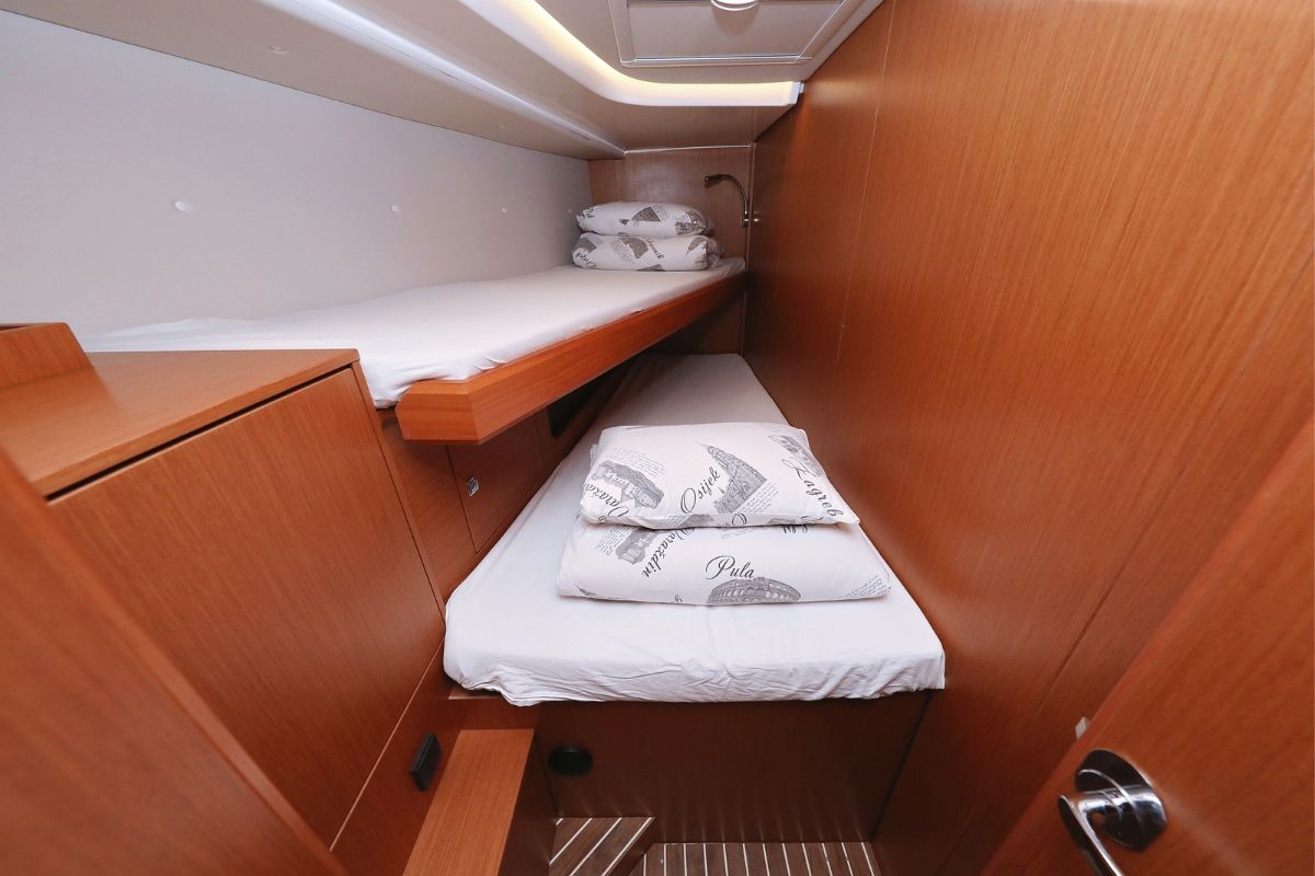 Cabin on Bella, a Bavaria C45 Holiday sailboat at Grad Biograd na Moru, Croatia