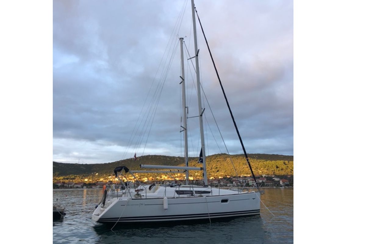 Exterior view of Mala, a Jeanneau Sun Odyssey 36i sailboat at Općina Marina, Croatia